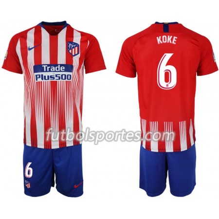 Camisetas Atlético Madrid KOKE 6 Niño Primera Equipacion 2018/2019